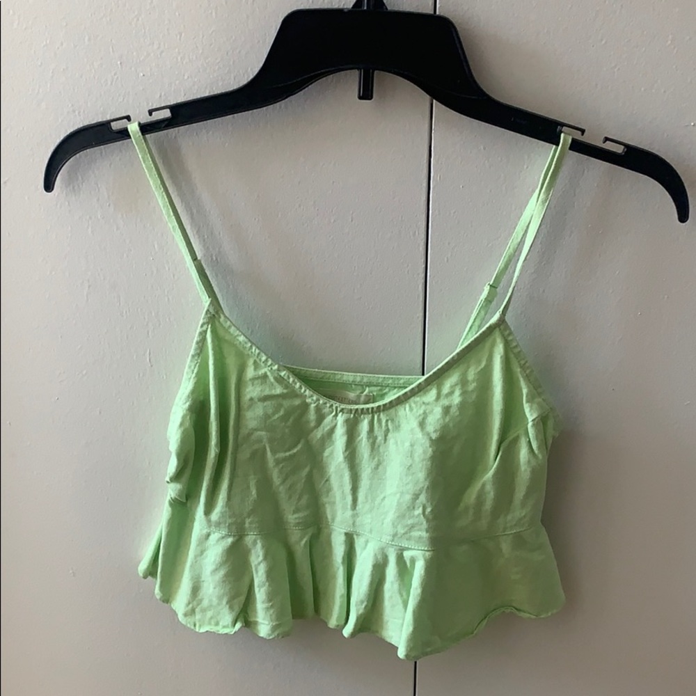 Neon green tank top